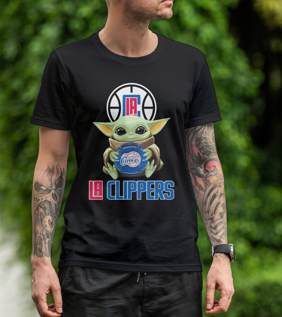 La Clippers Baby Yoda Los Angeles Basketball Fan Gear T-Shirt