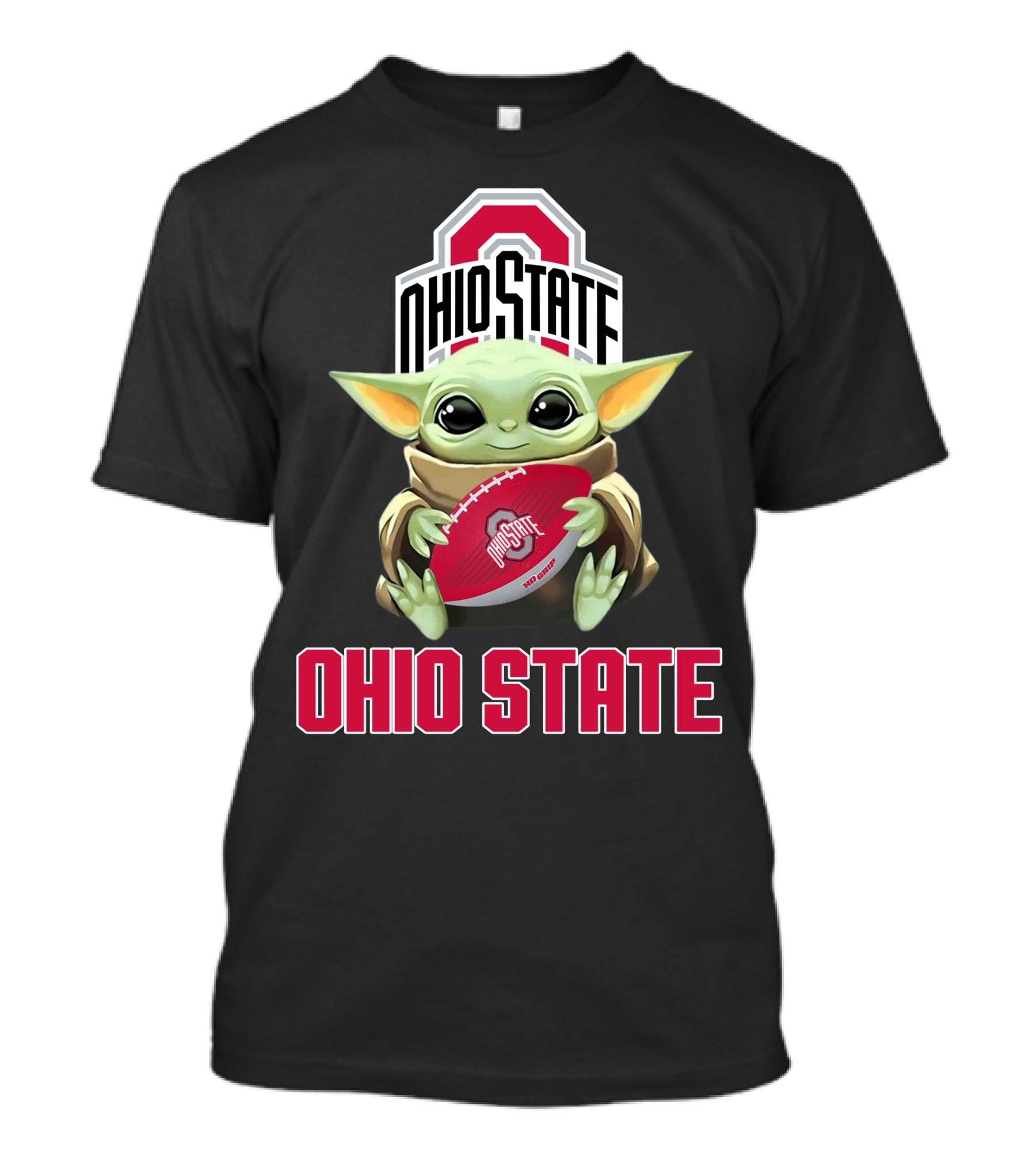 Ohio State Buckeyes Baby Yoda Football Fan T-Shirt