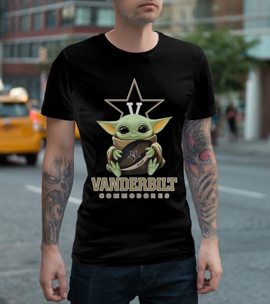 Vanderbilt Commodores Star Wars Yoda Football T-Shirt