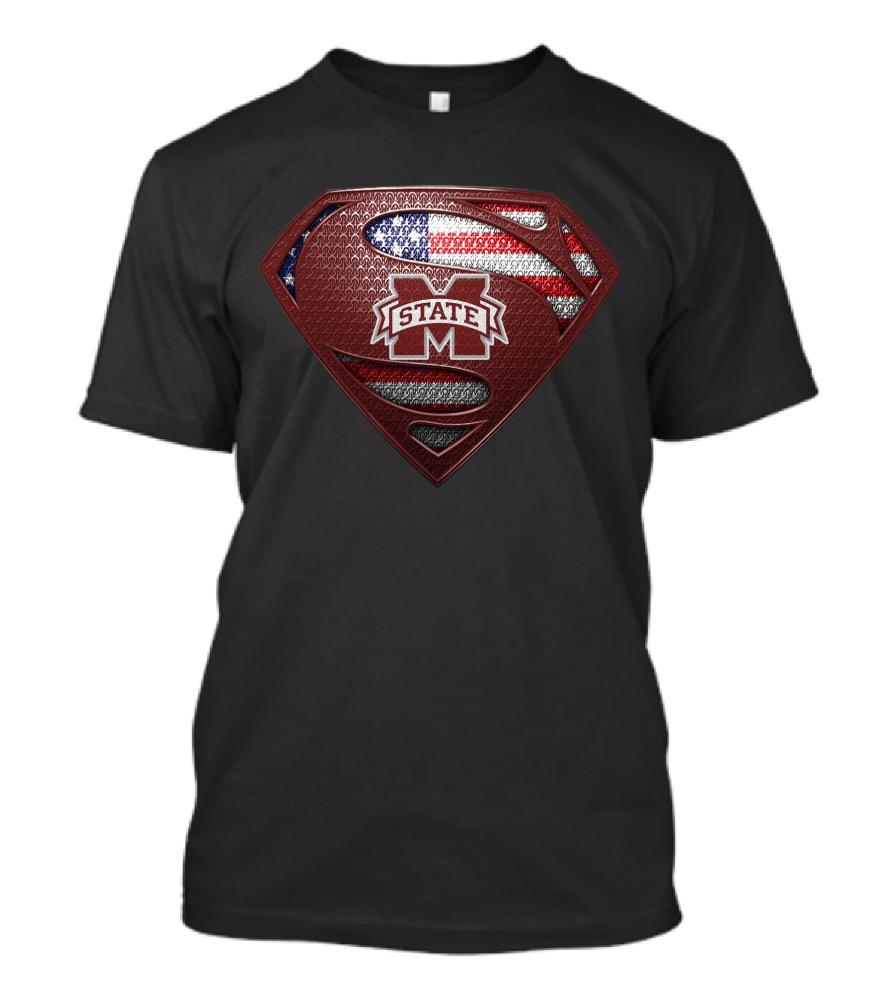 Mississippi State Bulldogs Superman American Flag T-Shirt