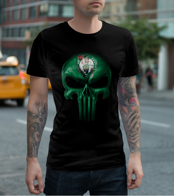 Boston Celtics Green Skull T-Shirt