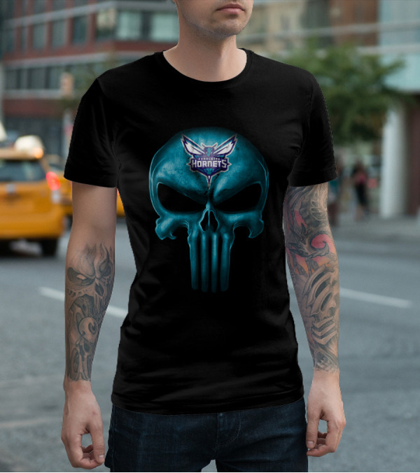 Charlotte Hornets Skull T-Shirt