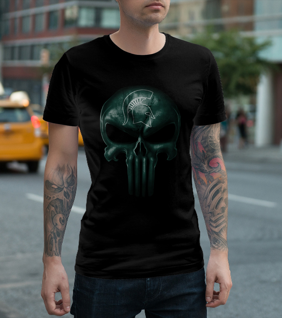 Michigan State Spartans Skull T-Shirt