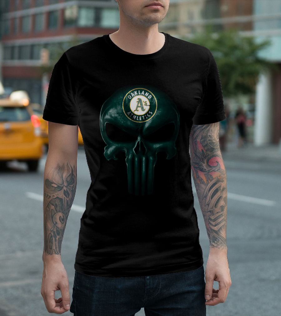Oakland Athletics A's Skull Athletics T-Shirt