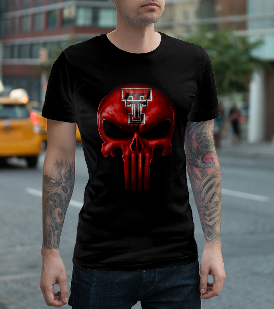 Texas Tech Red Raiders Skull Symbol With Iconic Red And Black Tt T-Shirt
