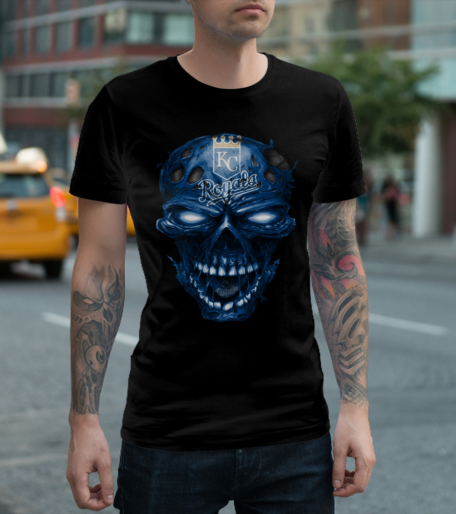 Kc Royals Skull With Team T-Shirt