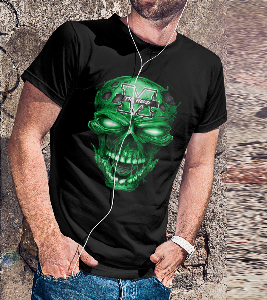 The Herd M Skull Marshall Thundering Herd T-Shirt