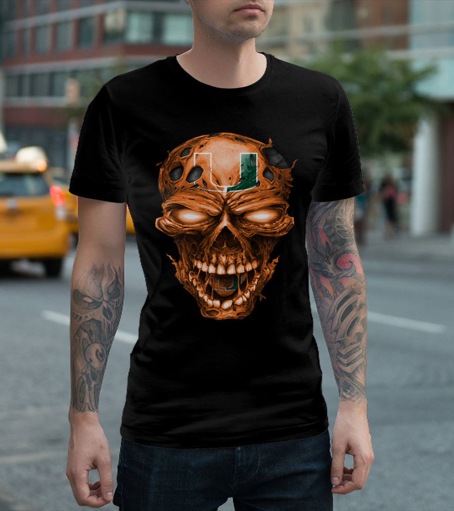 Miami Hurricanes Skull U T-Shirt