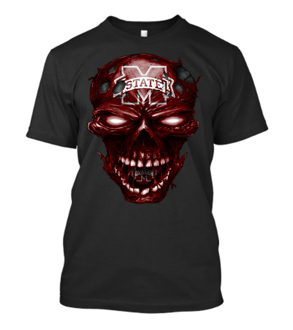 Mississippi State Bulldogs Skull Design With M State T-Shirt