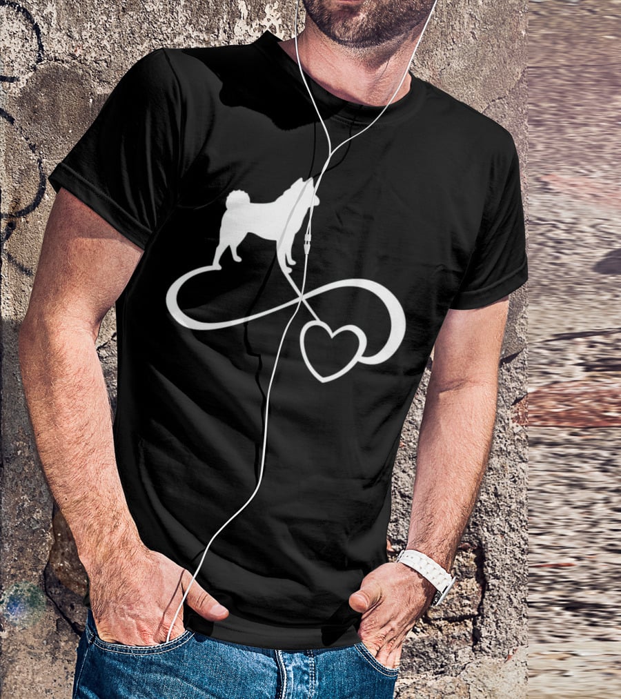 Akita Dog Lover Infinite Heart Breed Endless Love T-Shirt