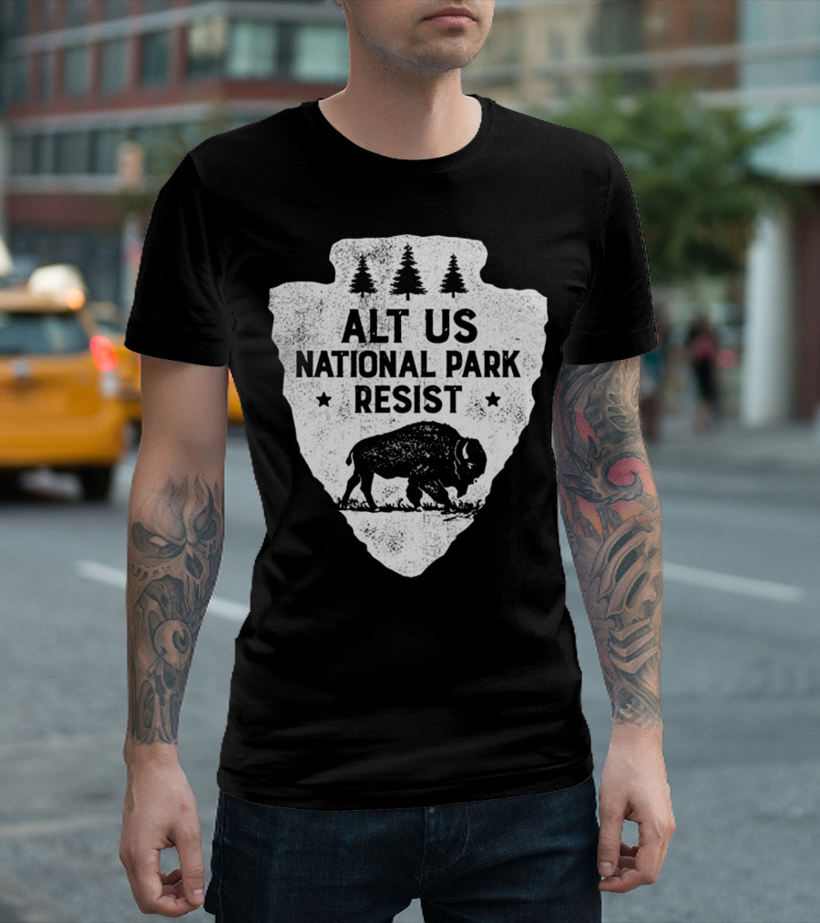 ALT US National Park Resist Bison Arrowhead Emblem T-Shirt