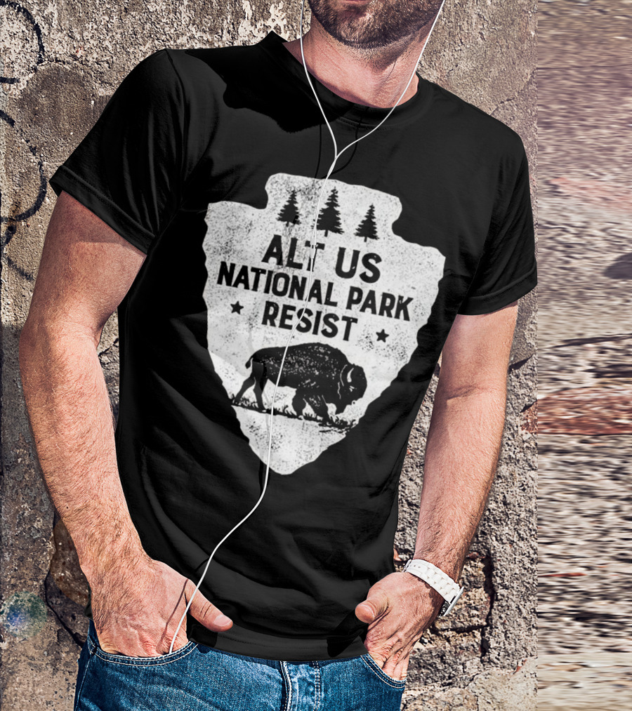 ALT US National Park Resist Bison Arrowhead Emblem T-Shirt