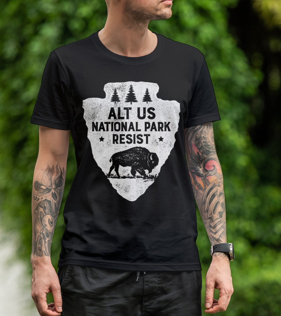 ALT US National Park Resist Bison Arrowhead Emblem T-Shirt