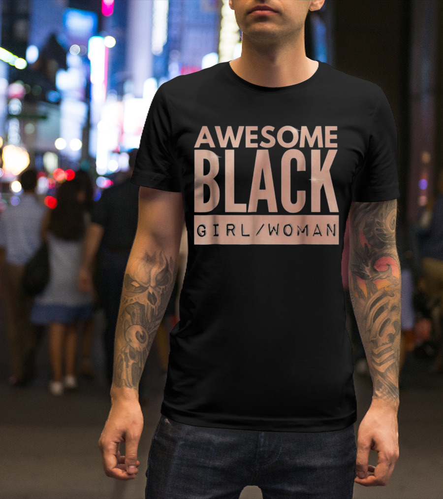 AWESOME BLACK GIRL WOMAN IN ROSE GOLD PROWD T-Shirt