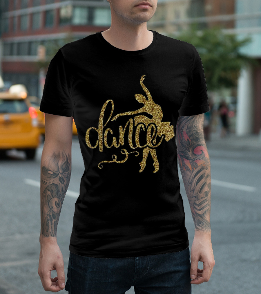 Gold Ballerina Dance Ballet T-Shirt