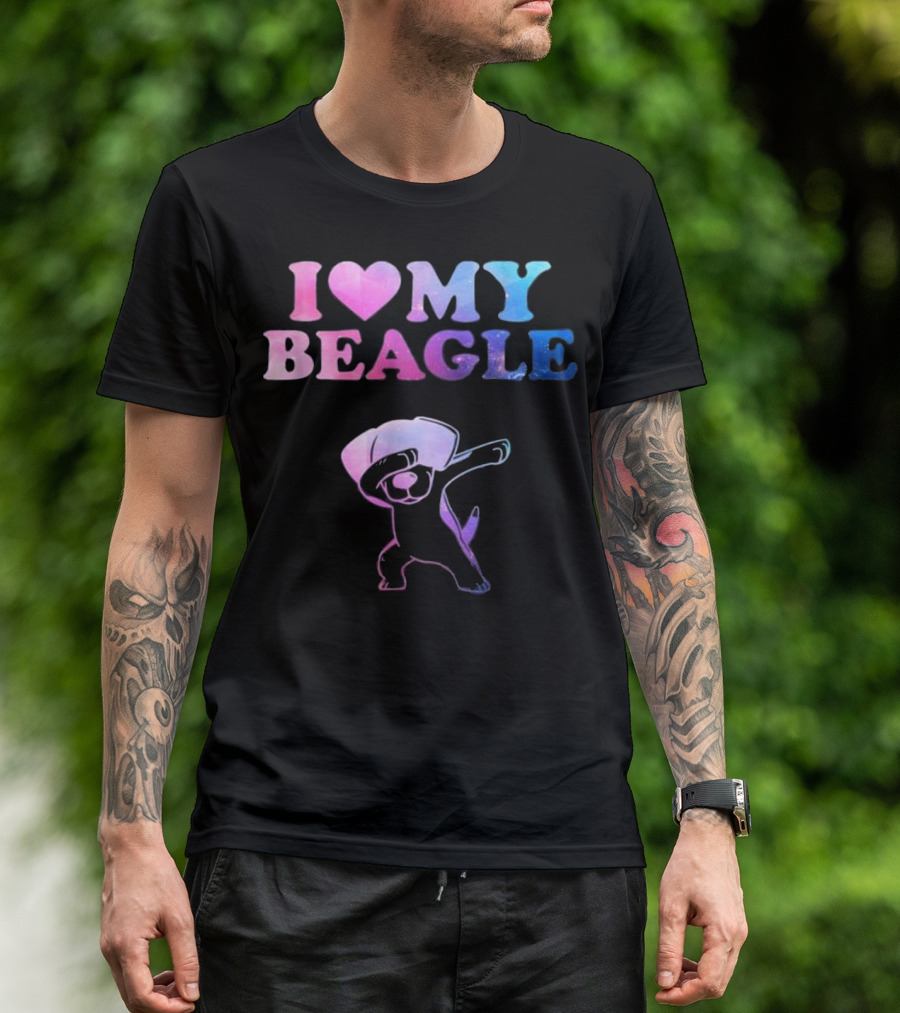 I Love My Beagle Dabbing Puppy T-Shirt