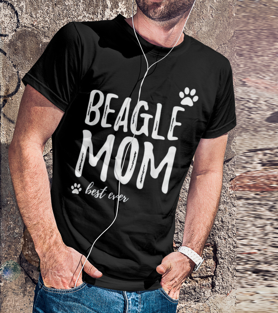 BEAGLE MOM Best Ever Paw Print Funny For Dog T-Shirt