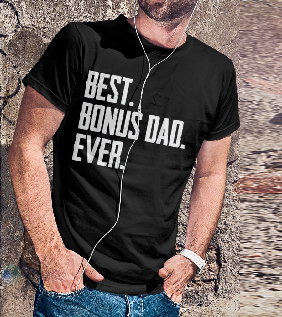 Best Bonus Dad Ever Funny Electrician T-Shirt