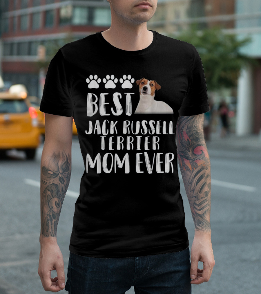BEST JACK RUSSELL TERRIER MOM EVER PAW PRINTS DOG T-Shirt