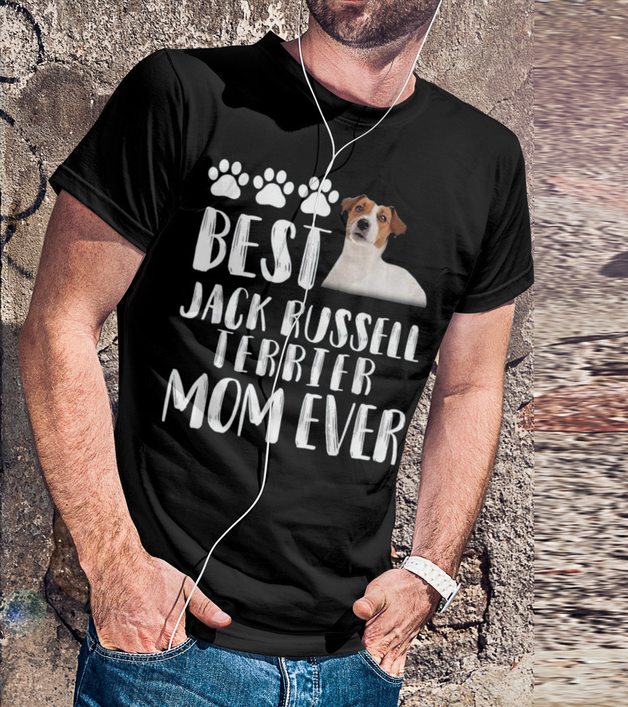 BEST JACK RUSSELL TERRIER MOM EVER PAW PRINTS DOG T-Shirt