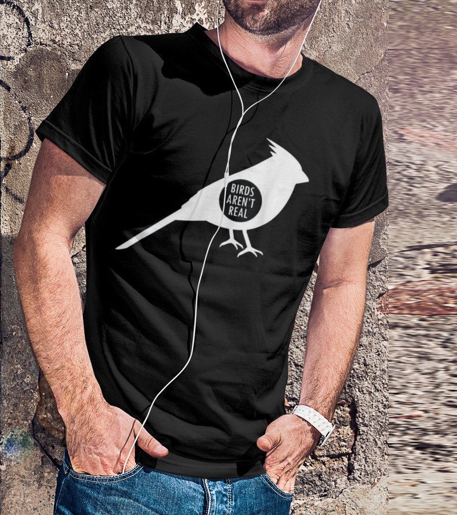 Birds Aren't Real White Bird T-Shirt
