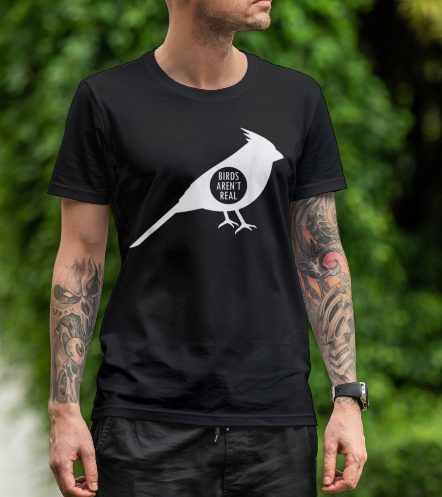 Birds Aren't Real White Bird T-Shirt