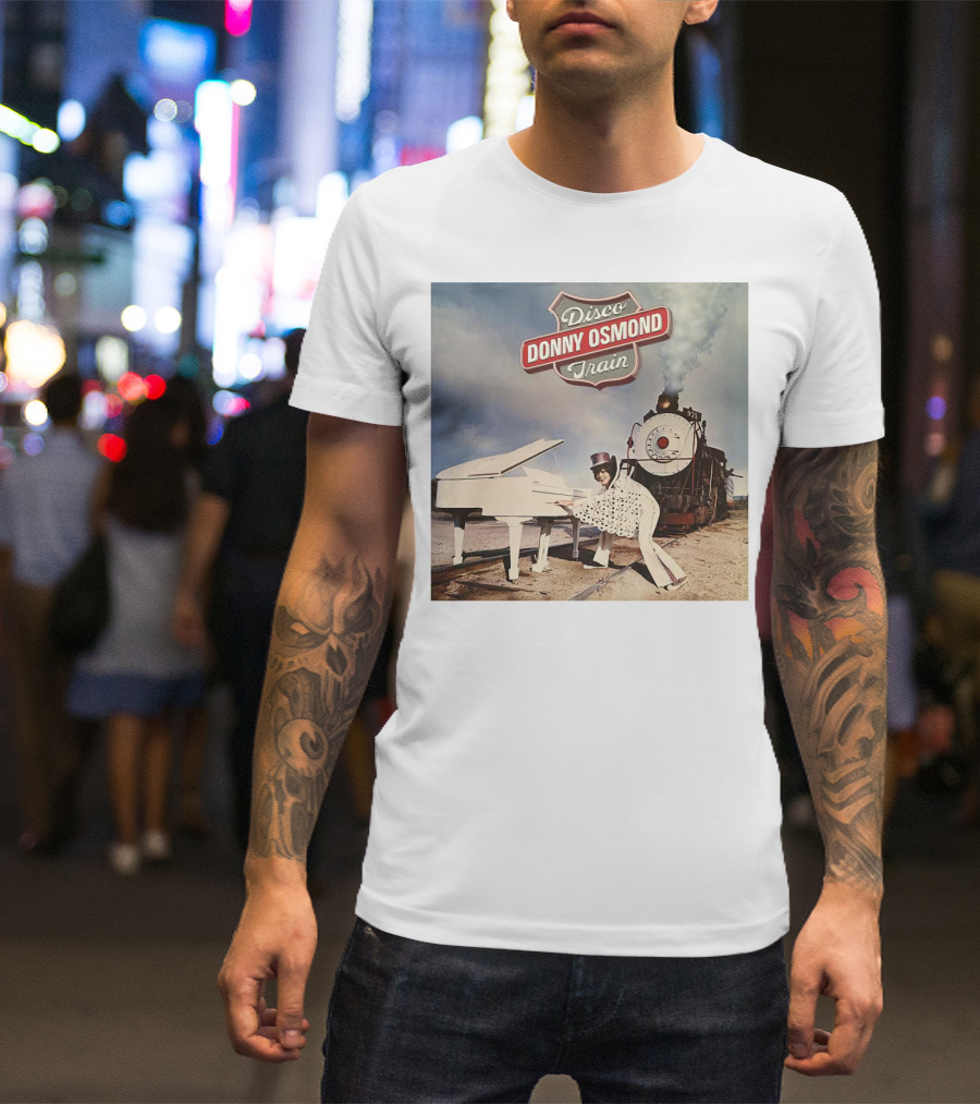 Donny Osmond Disco Train Piano And Steam Engine Scene T-Shirt