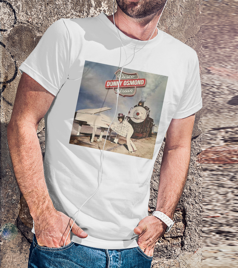 Donny Osmond Disco Train Piano And Steam Engine Scene T-Shirt