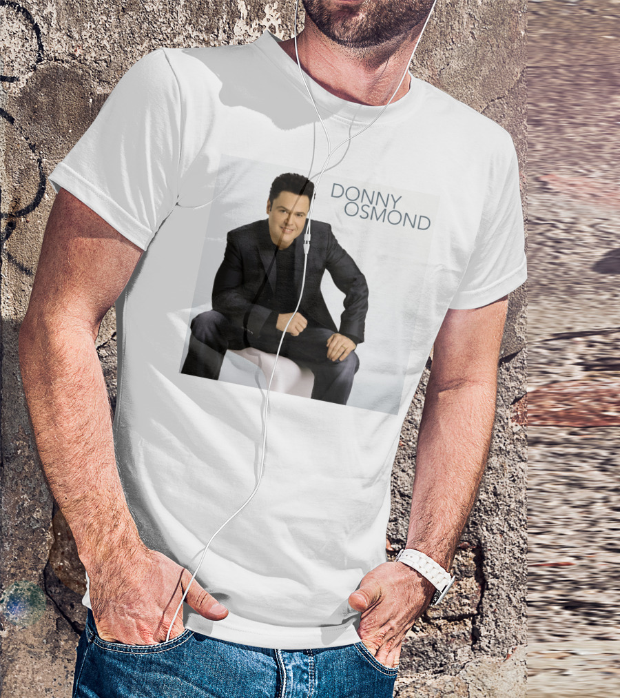 DONNY OSMOND Sitting In Black Suit T-Shirt