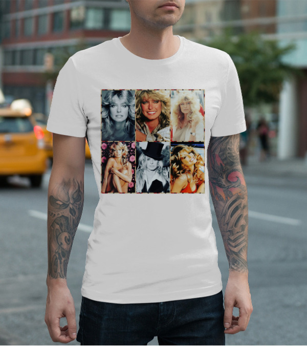 Farrah Fawcett Iconic Photo Collage T-Shirt