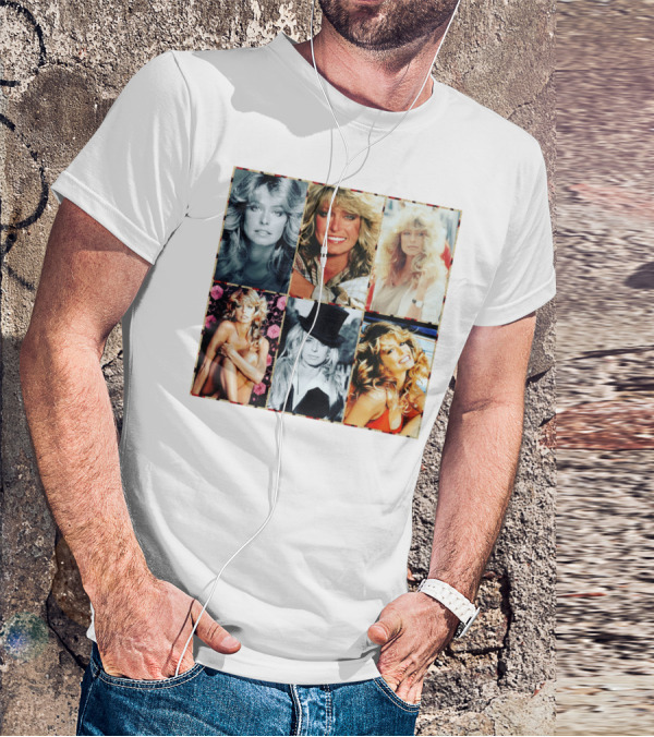 Farrah Fawcett Iconic Photo Collage T-Shirt