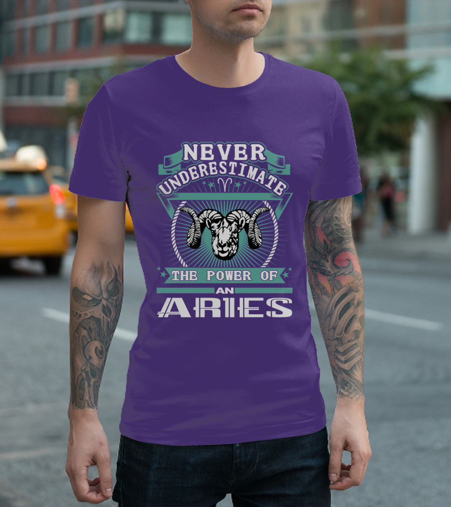 Never Underestimate the Power of an Aries T-Shirt