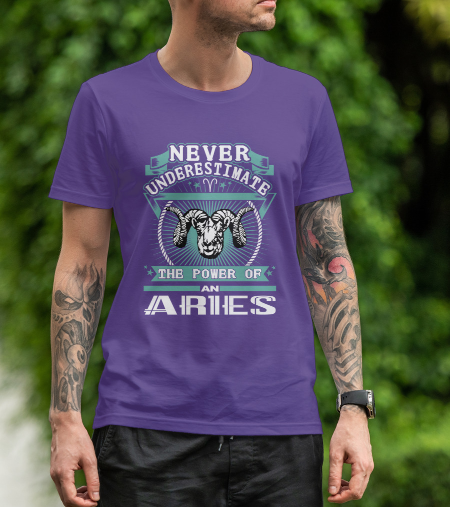 Never Underestimate The Power Of An Aries T-Shirt