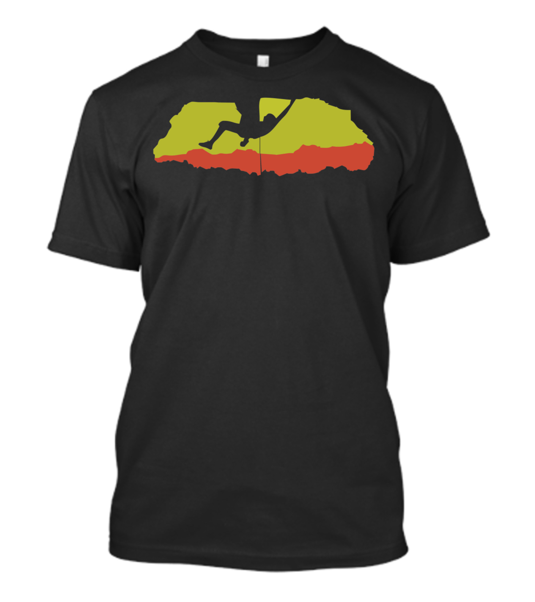 Climbing Rocks Wall Climb Silhouette Adventure Indoor Outdoor T-Shirt