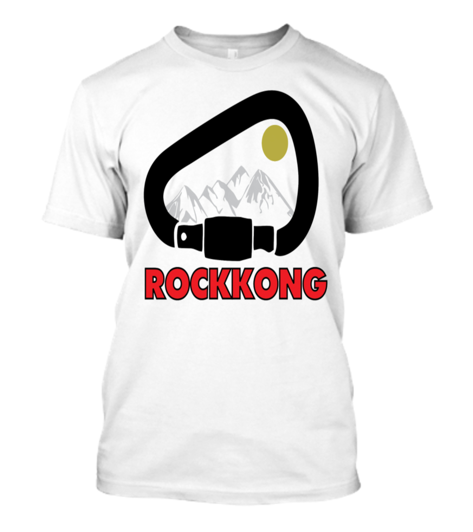 Rockkong Carabiner Mountains Moon Adventure T-Shirt