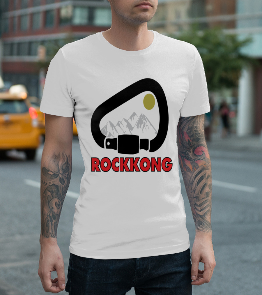 Rockkong Carabiner Mountains Moon Adventure T-Shirt