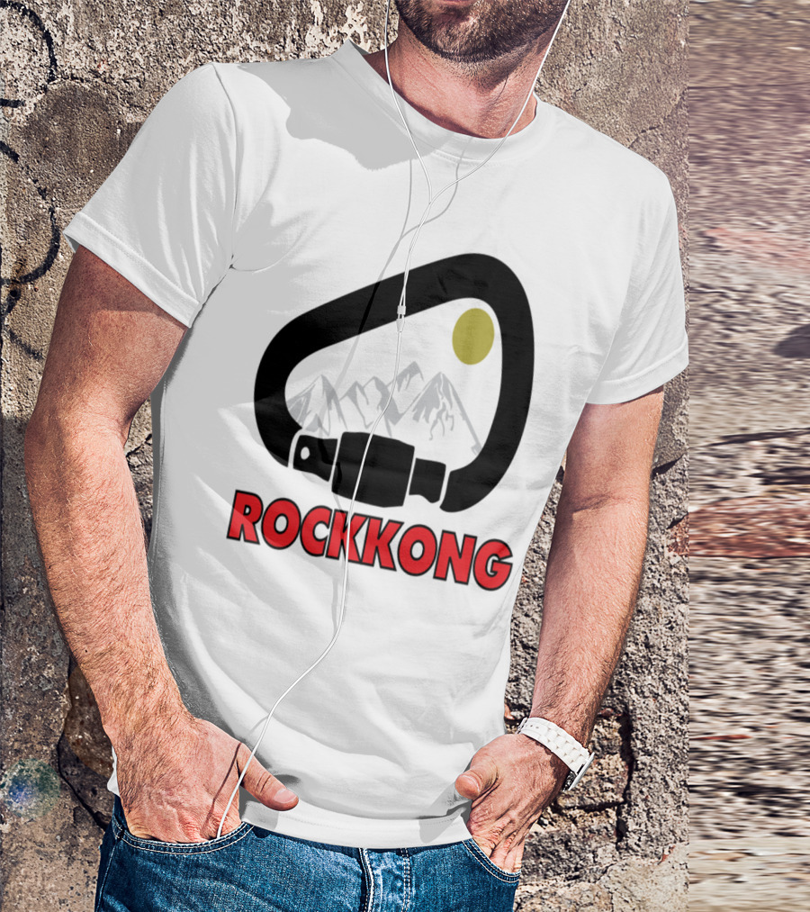 Rockkong Carabiner Mountains Moon Adventure T-Shirt