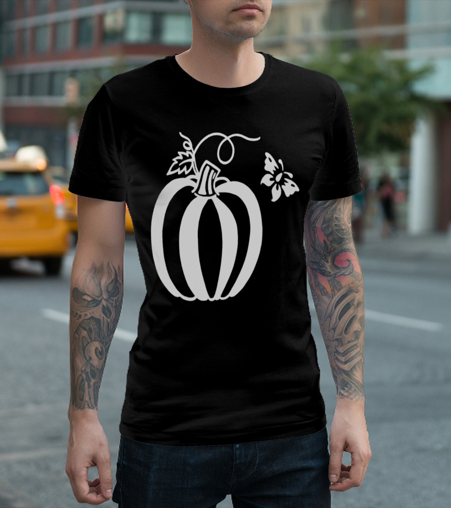 Pumpkin And Butterfly T-Shirt