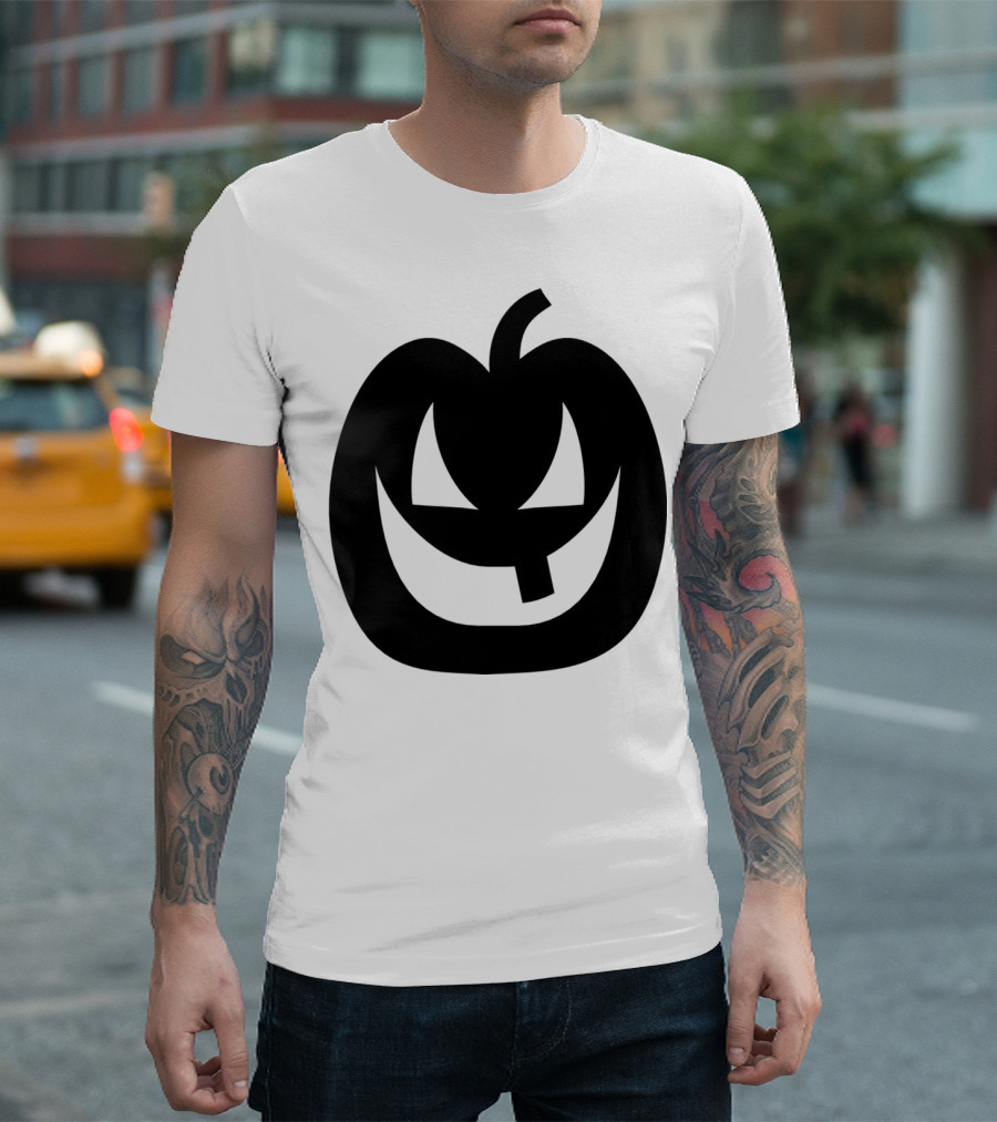 Pumpkin VECTOR Jack O'Lantern Black T-Shirt