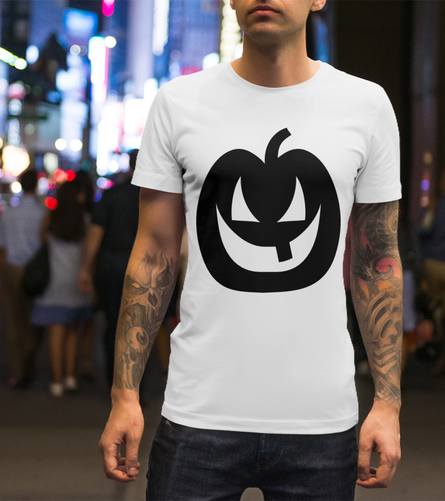 Pumpkin VECTOR Jack O'Lantern Black T-Shirt