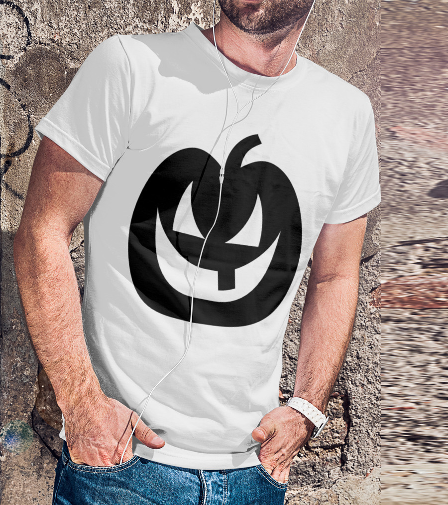 Pumpkin VECTOR Jack O'Lantern Black T-Shirt