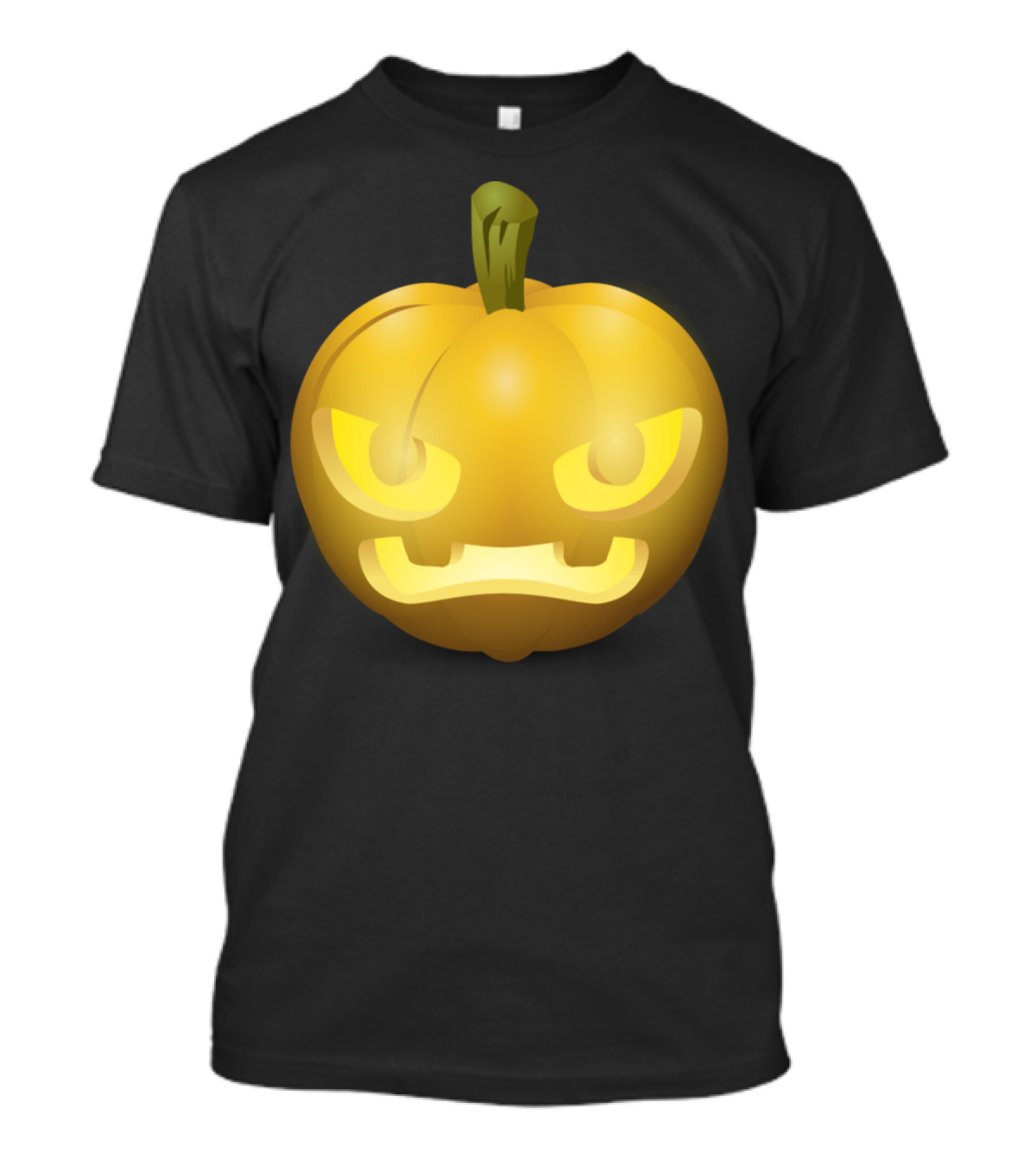 Carved Pumpkin Glowing Face Halloween Jack-o'-Lantern T-Shirt