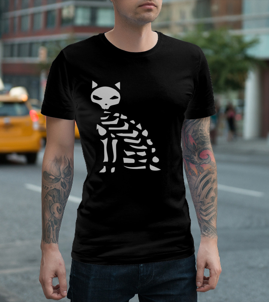 Skeleton and Bones of a Cat Iconic T-Shirt