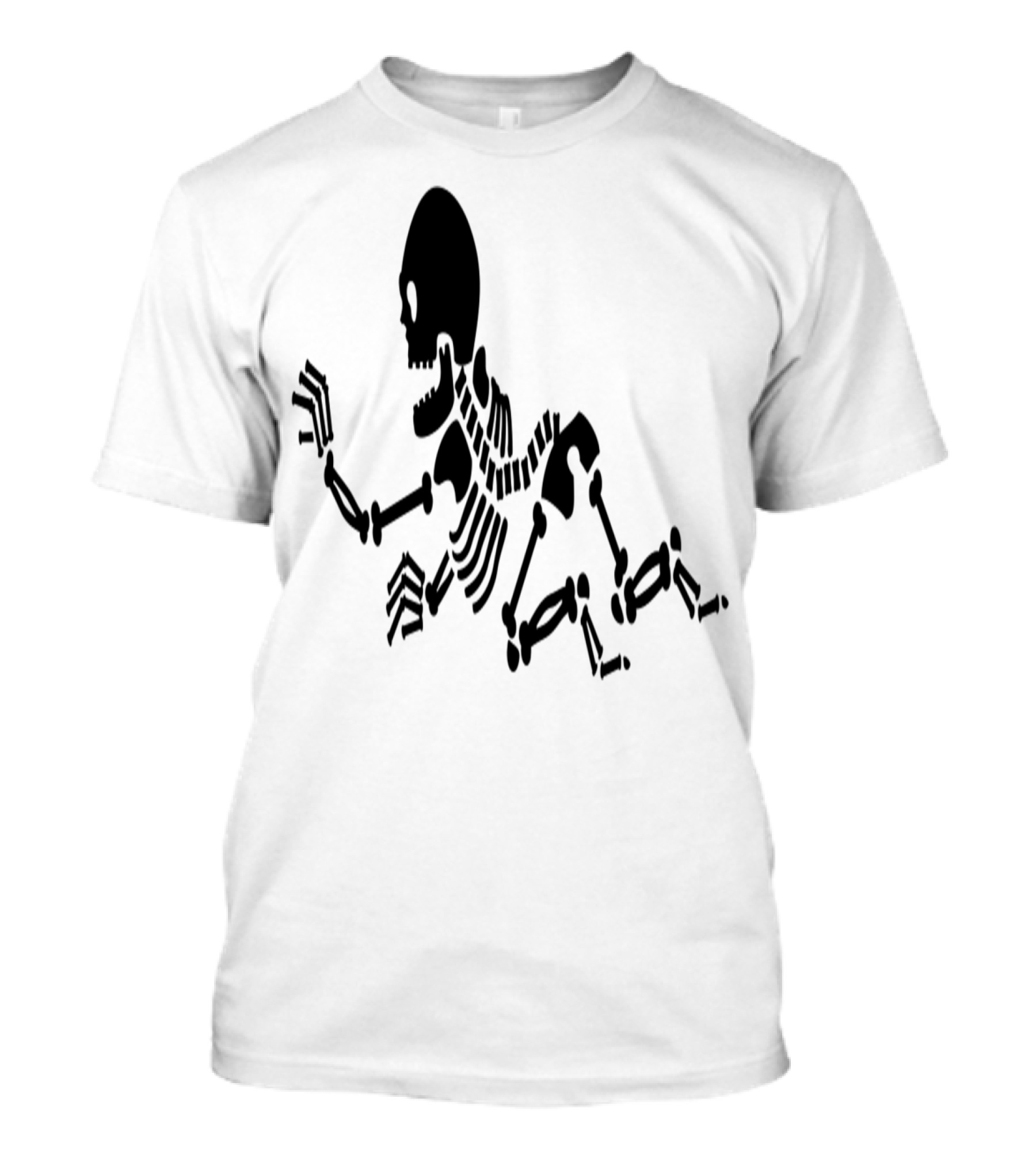 Crawling Skeleton Halloween Creepy Bones T-Shirt