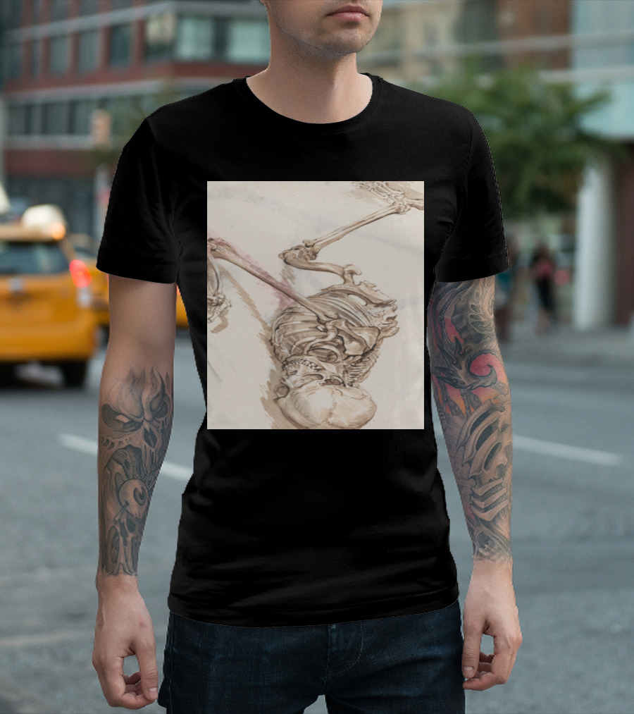 A Human Skeleton Sketch T-Shirt