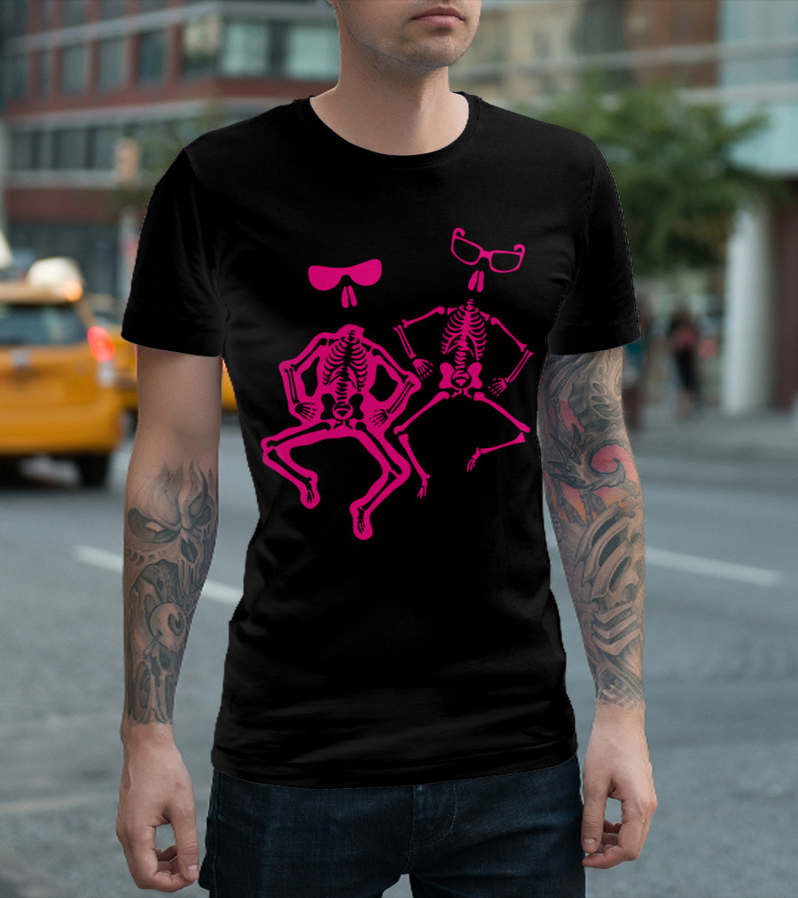Halloween Skeletons With Sunglasses T-Shirt