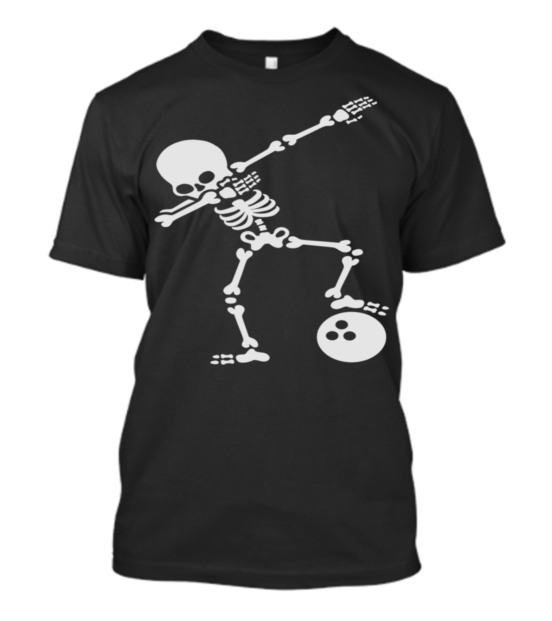 Dab Skeleton Dabbing Over Bowling Ball T-Shirt