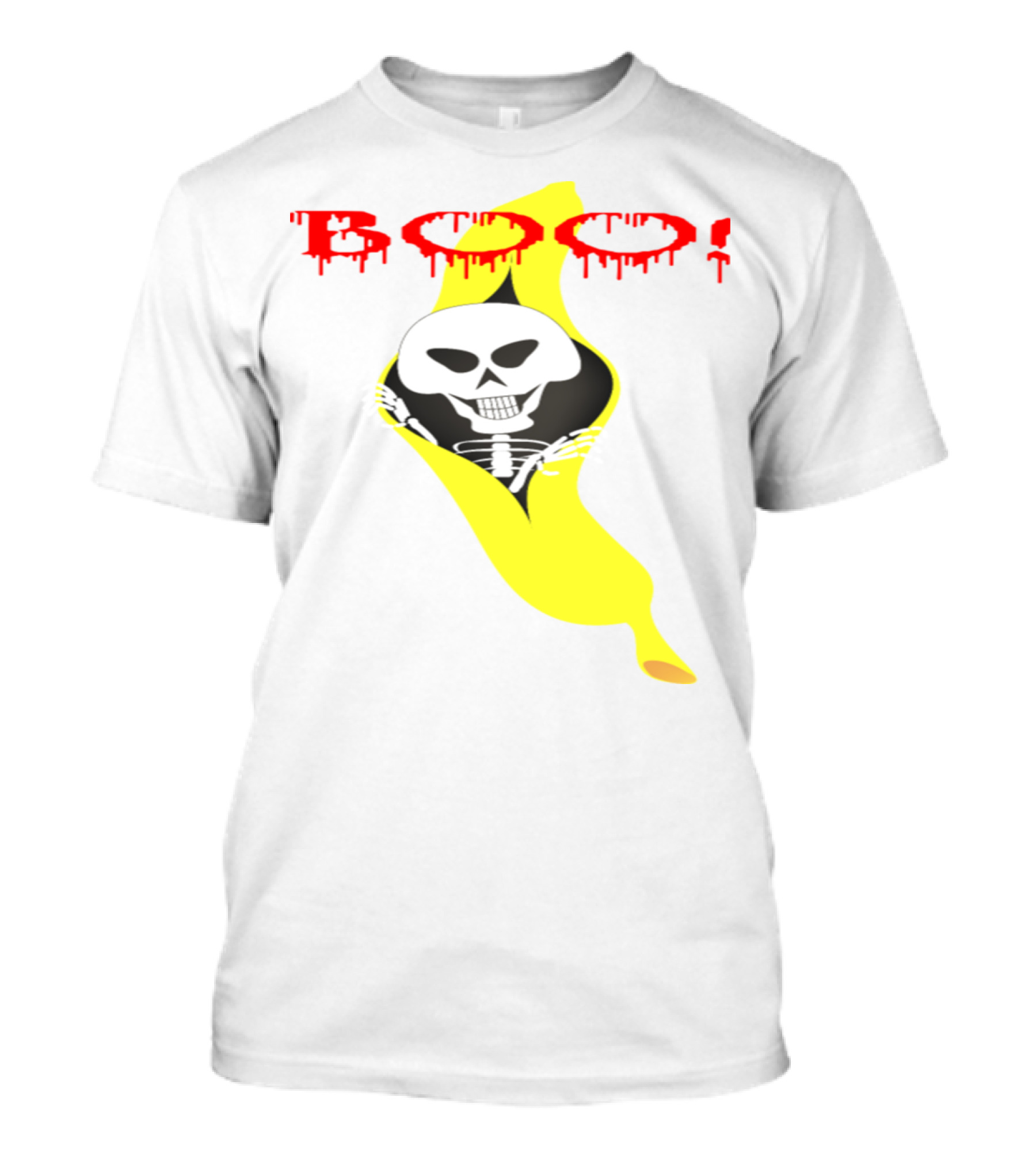 Boo Halloween Trick Or Treat Scary Banana Skeleton T-Shirt