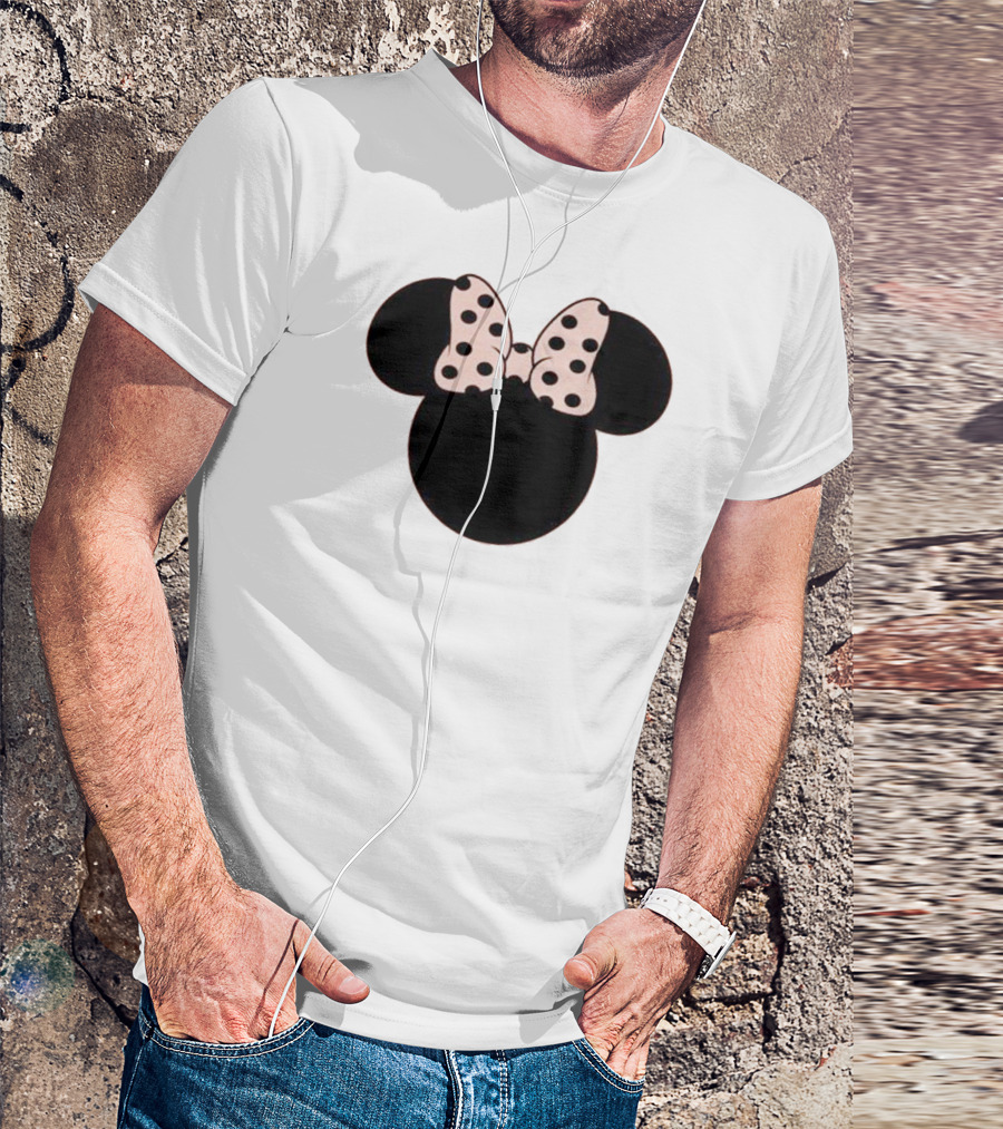 Minnie Mouse Polka Dot Bow Disney Women's Kid's T-Shirt