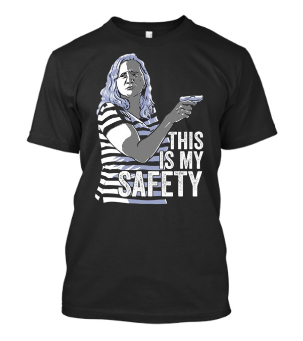 This Is My Safety Women's Striped Gun T-Shirt